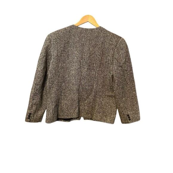 Gilmore Wool Blend Tweed Single Front Button Blazer Size 18 Career Jacket Gray - Picture 3 of 13